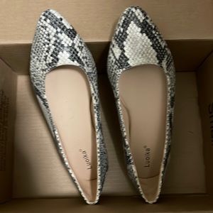 Faux snake skin shoes